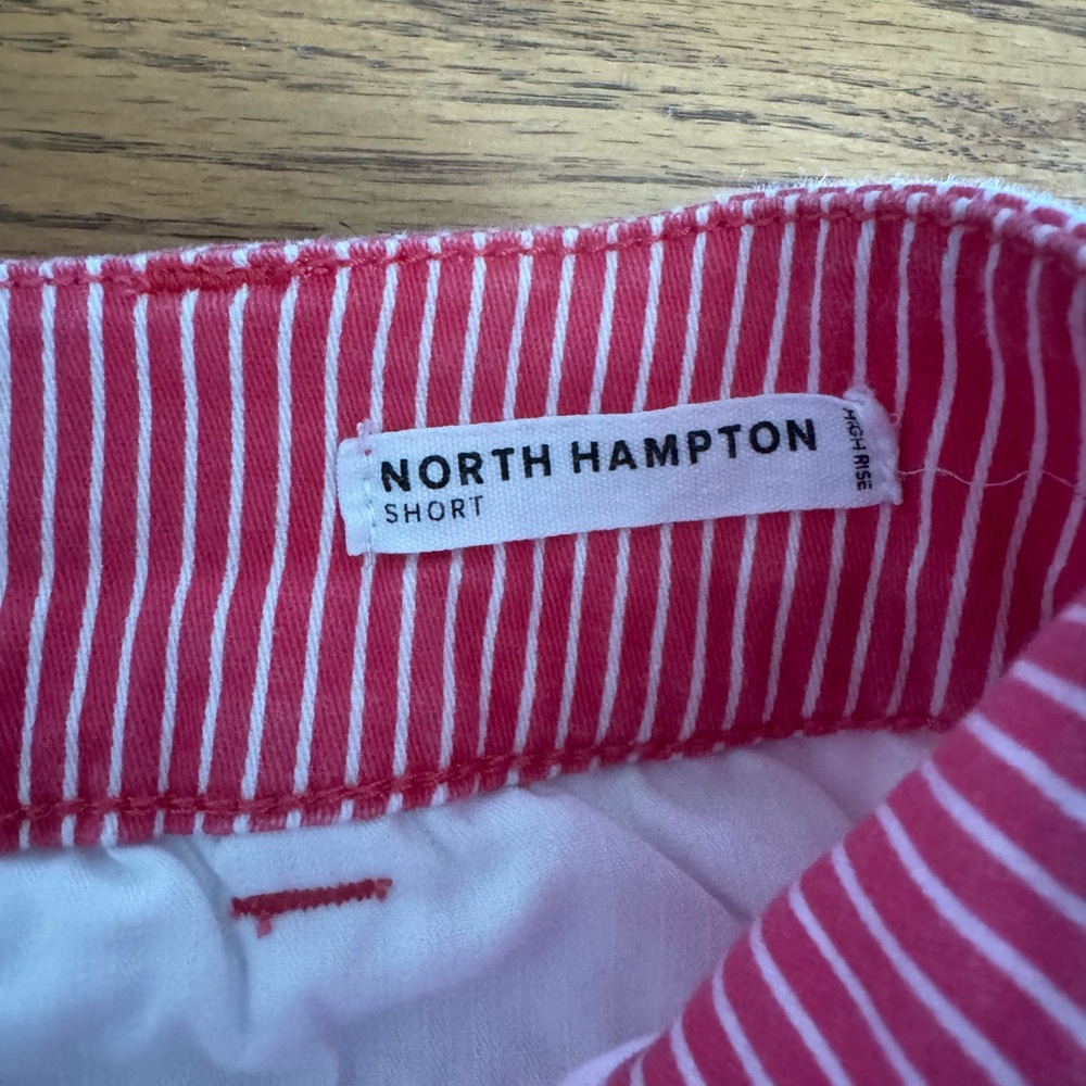 Dear John Women's Pink and White Striped Shorts - Picture 3 of 4